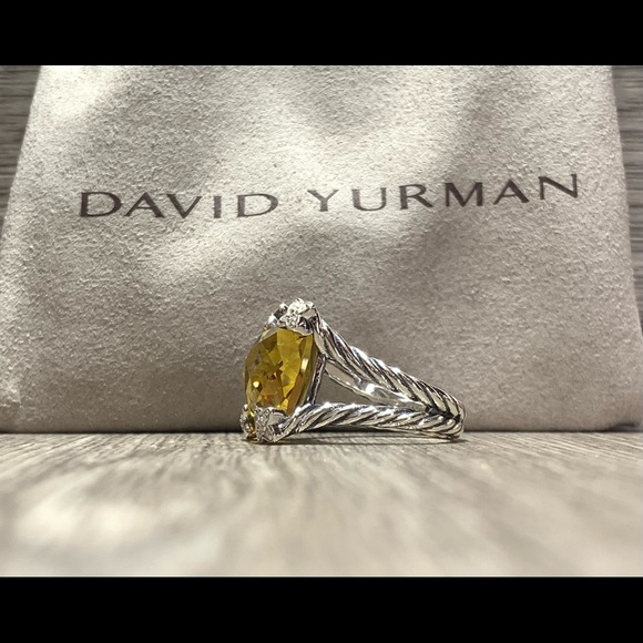 COPY - David Yurman Cushion Lemon Citrine & Diamond Ring - Picture 2 of 5